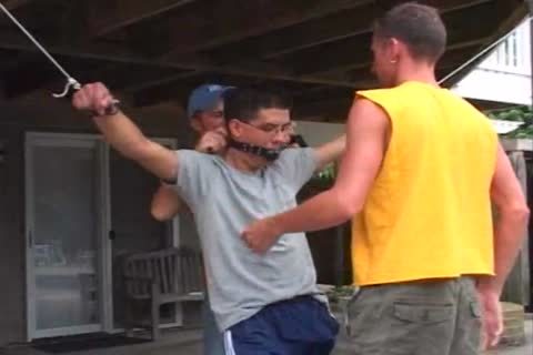 three sexy homosexuals Play A Little bdsm !!!