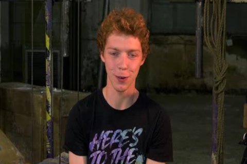 Ginger young twink bondage