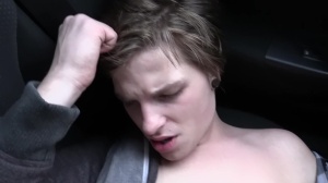 Super fascinating eighteen years daddy Czech blows in a taxi