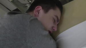 pretty boy on his knees with a cock in his mouth