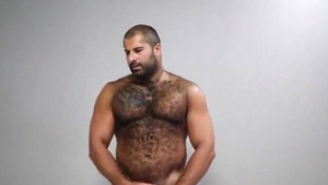 Samuel's favorite - hirsute GOD's undress-hole TWITCHING-HJ-sperm